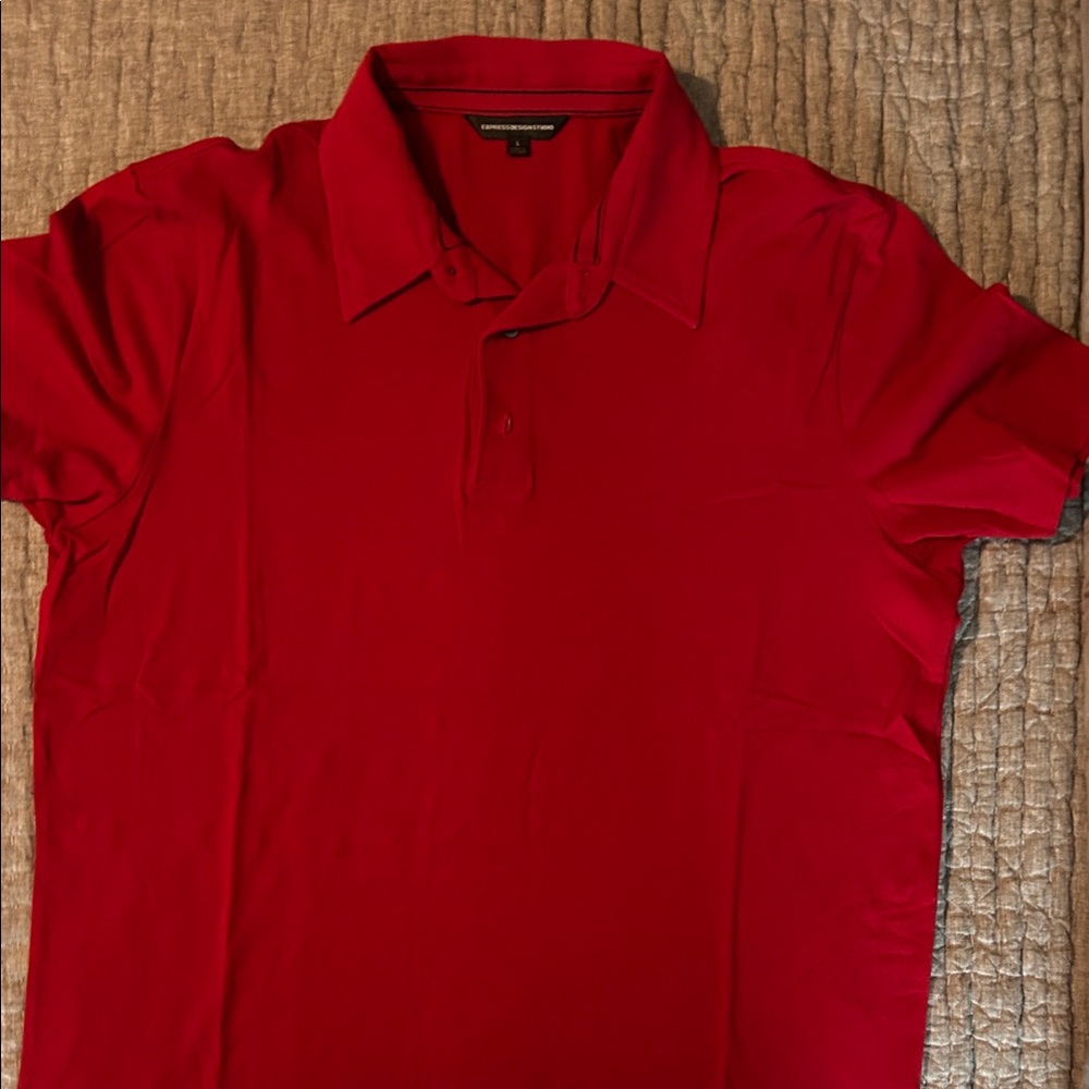 Express Vibrant Red Polo Shirt